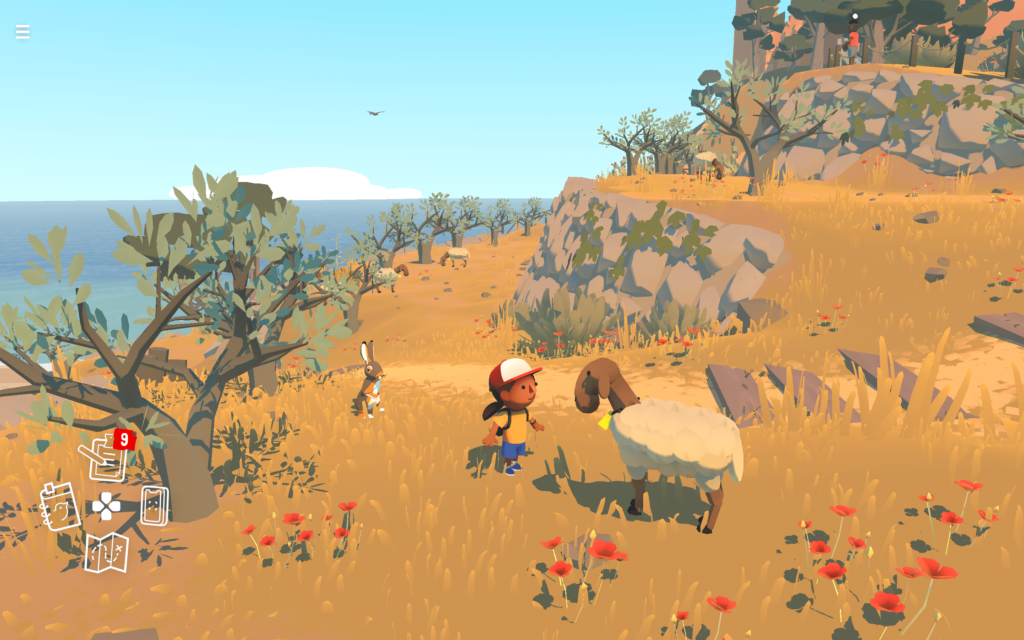 Interacting with flora and fauna in Alba: A Wildlife Adventure. Photograph: Ustwo Games.